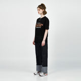 アクメドラビ(acme' de la vie) SLOGAN OLD SCHOOL SHORT SLEEVE T-SHIRT BLACK