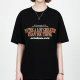 アクメドラビ(acme' de la vie) SLOGAN OLD SCHOOL SHORT SLEEVE T-SHIRT BLACK