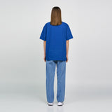 アクメドラビ(acme' de la vie) SLOGAN OLD SCHOOL SHORT SLEEVE T-SHIRT BLUE