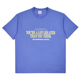 アクメドラビ(acme' de la vie) SLOGAN OLD SCHOOL SHORT SLEEVE T-SHIRT LIGHTPURPLE
