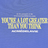 アクメドラビ(acme' de la vie) SLOGAN OLD SCHOOL SHORT SLEEVE T-SHIRT LIGHTPURPLE