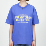 アクメドラビ(acme' de la vie) SLOGAN OLD SCHOOL SHORT SLEEVE T-SHIRT LIGHTPURPLE