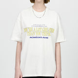 アクメドラビ(acme' de la vie) SLOGAN OLD SCHOOL SHORT SLEEVE T-SHIRT WHITE