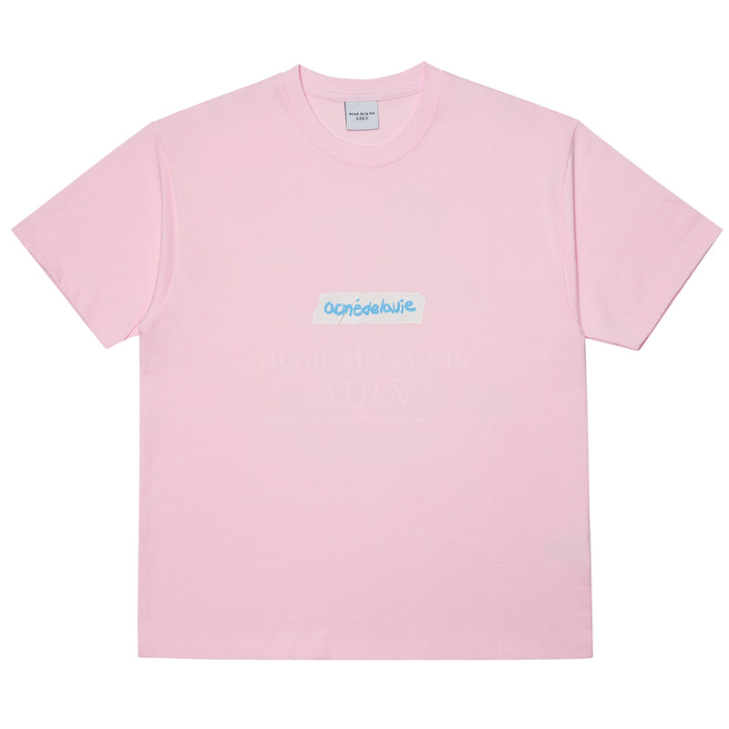 アクメドラビ(acme' de la vie) TEDDY BEAR DOLL COLLAGE SHORT SLEEVE T-SHIRT PINK