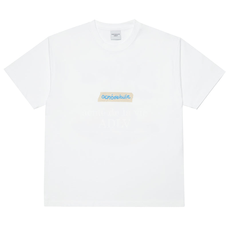 アクメドラビ(acme' de la vie) TEDDY BEAR DOLL COLLAGE SHORT SLEEVE T-SHIRT WHITE