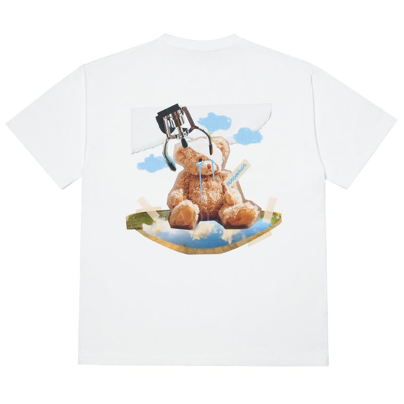 アクメドラビ(acme' de la vie) TEDDY BEAR DOLL COLLAGE SHORT SLEEVE T-SHIRT WHITE