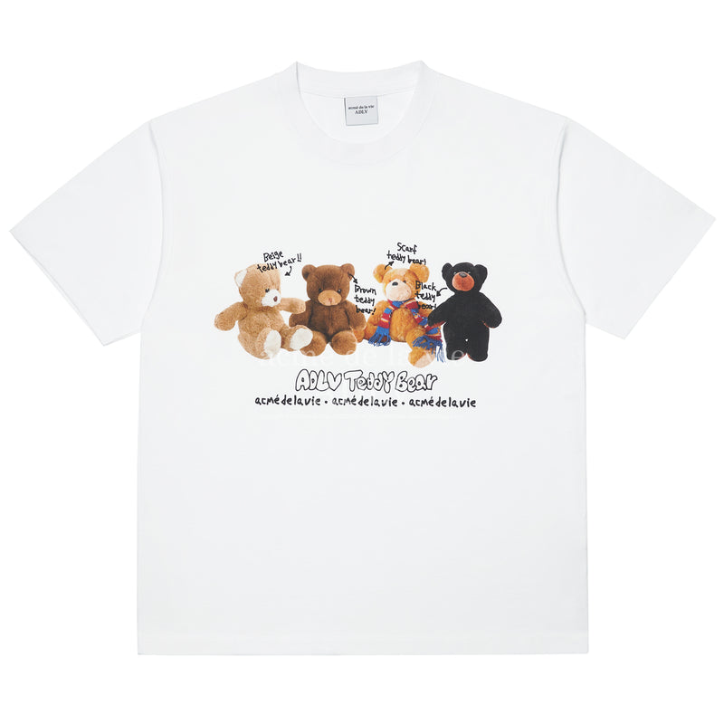 アクメドラビ(acme' de la vie) TEDDY BEAR DOLL FRIENDS SHORT SLEEVE T-SHIRT WHITE