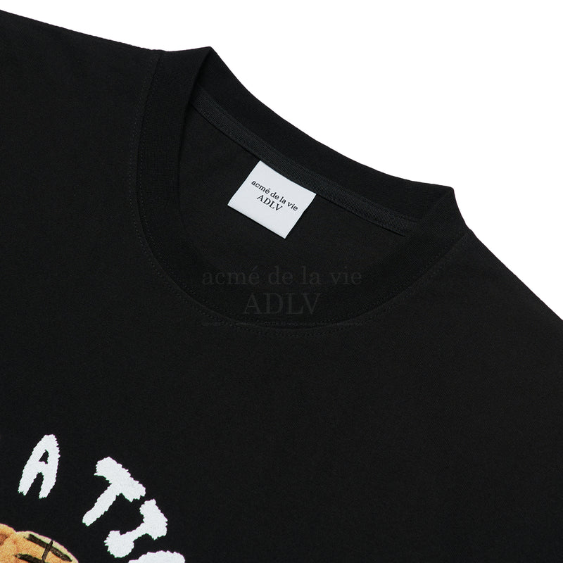 アクメドラビ(acme' de la vie) TIGER TEDDY BEAR DOLL SHORT SLEEVE T-SHIRT BLACK