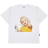 アクメドラビ(acme' de la vie) BABY FACE TELEPHONE BABY SHORT SLEEVE T-SHIRT R WHITE