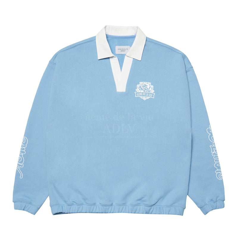 アクメドラビ(acme' de la vie) SLIT NECK LION ARTWORK SWEATSHIRT SKYBLUE