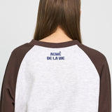 アクメドラビ(acme' de la vie) COLORS SCHEME SETUP CROP SWEATSHIRT BROWN