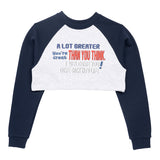 アクメドラビ(acme' de la vie) COLORS SCHEME SETUP CROP SWEATSHIRT NAVY