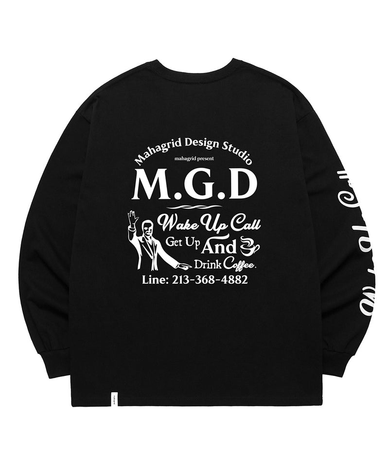 mahagrid (マハグリッド) CAFE LS TEE [BLACK]