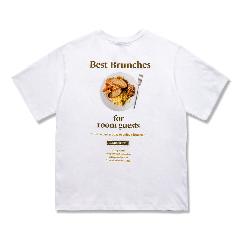 Q CUMBERS (キューカンバース) BRUNCHES SHORT SLEEVE T-SHIRT / Egg scramble