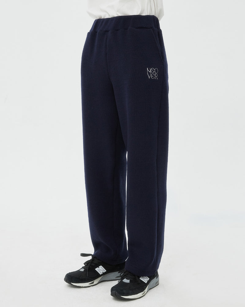 NCOVER（エンカバー）TYPO LOGO KNIT PANTS-NAVY