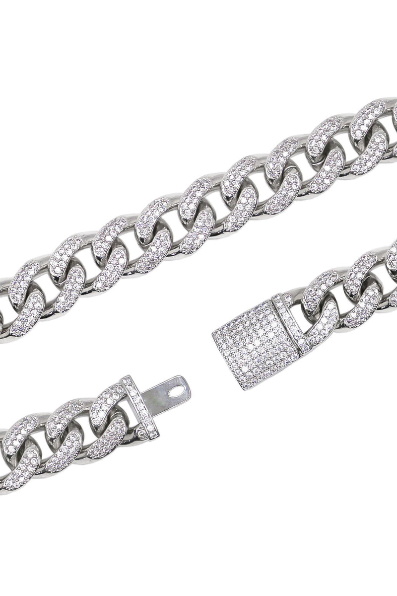 BLACKPURPLE (ブラックパープル)  [BLACKLABEL] BP Ice Bold Kuban Chain Bracelet (SILVER)