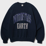 FEPL(ペプル) Not this earth graphic sweat shirt navy JDMT1341