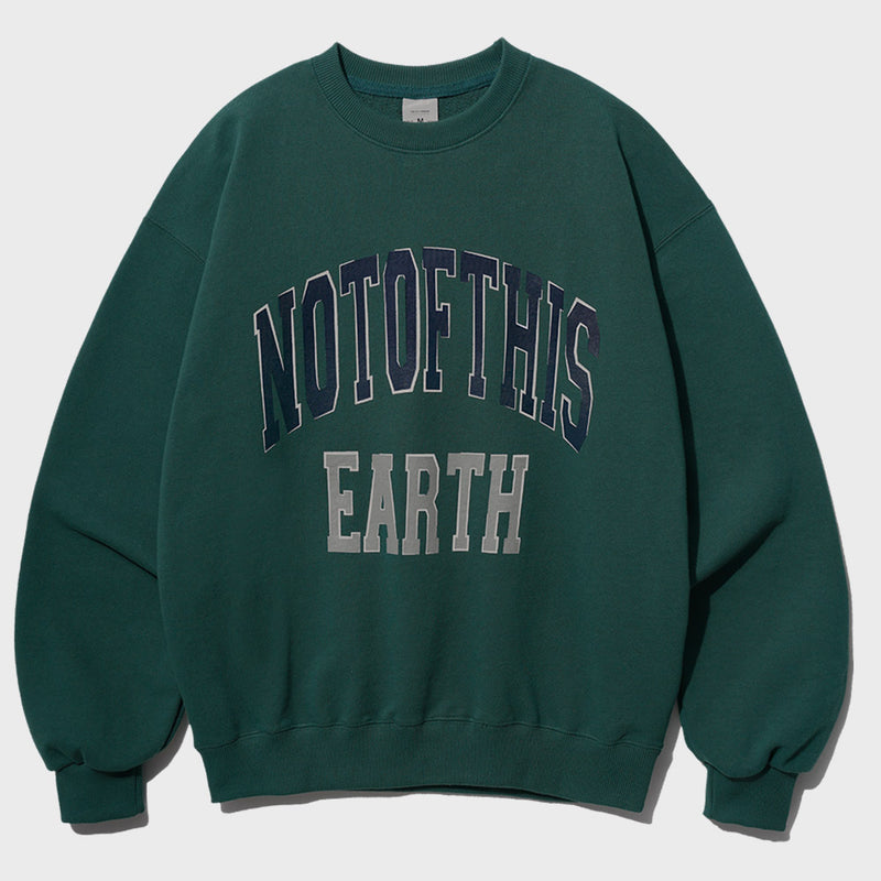 FEPL(ペプル) Not this earth graphic sweat shirt green JDMT1341