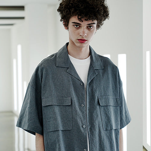 EZKATON (エズカートン)　EZ Miracle Short Sleeve Shirt Deep Gray STSS6590