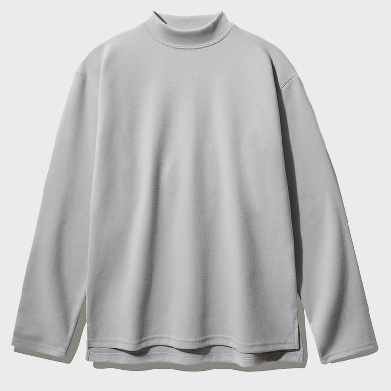 FEPL(ペプル) Soft cotton mockneck long sleeve t-shirt lightgray JDLT1340