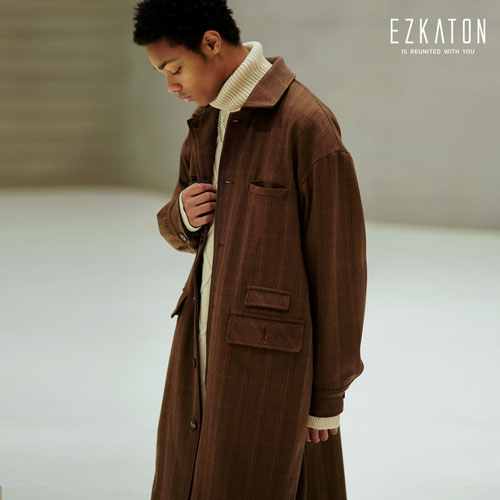 EZKATON (エズカートン)　Blend Check Long Coat 3 Types YMOT6548