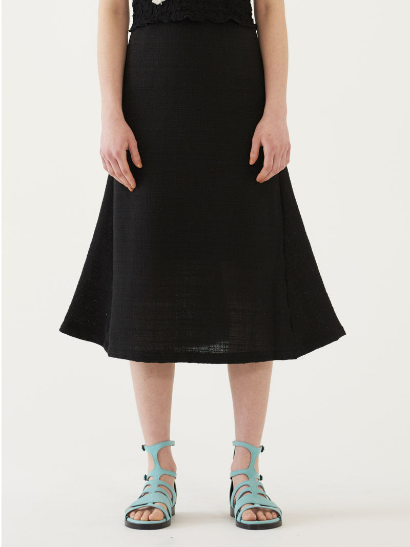 TMO BY 13MONTH（ティーエムオーバイサーティンマンス）TWEED MIDI SKIRT (BLACK)