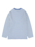 ネイキドニス(NEIKIDNIS) FELTED LOGO STRIPE L/S TEE / BLUE