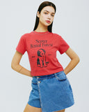 NCOVER（エンカバー）ENGLISH SHEEP DOG CROP TSHIRT-PINK
