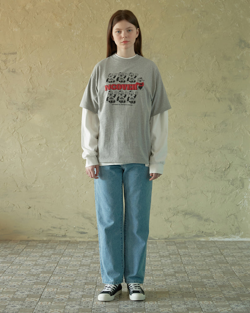 NCOVER（エンカバー）BERT COPY PRINTING TSHIRT-GREY