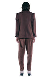 レイブレス(LABELESS) BROWN PEARL WOOL TROUSERS