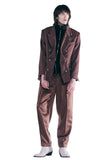 レイブレス(LABELESS) BROWN PEARL WOOL TROUSERS