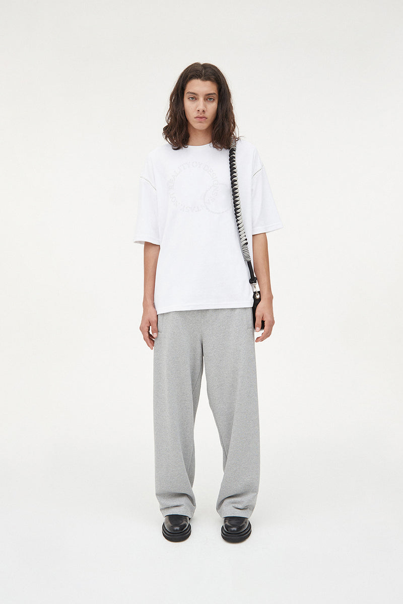 オーワイ(OY) TERRY STITCH ROUND LOGO T-WHITE