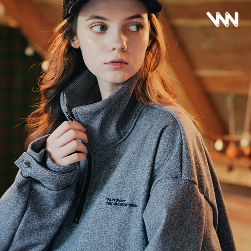 ダブルユーブイプロジェクト(WV PROJECT) Line Wool Anorak Dark gray MJOT7326