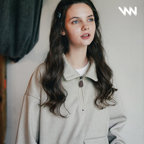 ダブルユーブイプロジェクト(WV PROJECT) Line Wool Anorak Beige MJOT7326