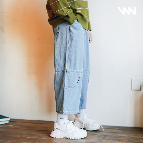 ダブルユーブイプロジェクト(WV PROJECT) AGAIN BANDING WIDE PANTS LIGHTBLUE JJLP7321