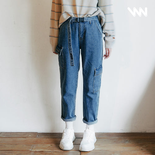 ダブルユーブイプロジェクト(WV PROJECT) FORWORK DENIM PANTS BLUE MJLP7315