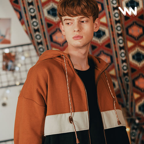 ダブルユーブイプロジェクト(WV PROJECT) MEMORY LINE HOOD ZIP-UP CAMEL JJOT7304