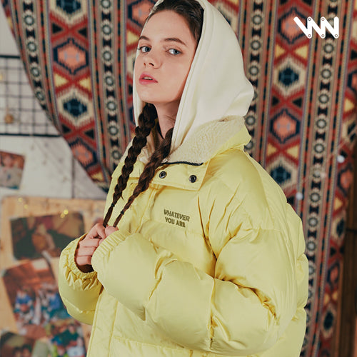 ダブルユーブイプロジェクト(WV PROJECT) Sherbet Goose-down Padding jumper Lemon SYOT7294