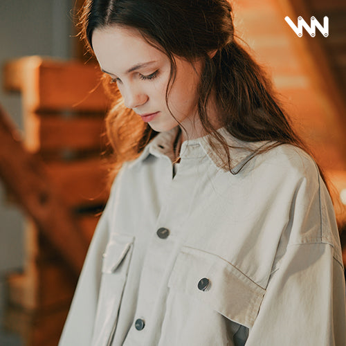 ダブルユーブイプロジェクト(WV PROJECT)EVELYN SHIRT JACKET BEIGE MJLS7308
