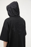 オーワイ(OY)  NYLON LOGO HOODIE T-BLACK