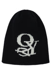 オーワイ(OY) OVERLAP LOGO BEANIE-BLACK