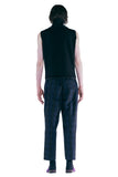 レイブレス(LABELESS) NAVY CHECK REVERSIBLE TAPERED PANTS