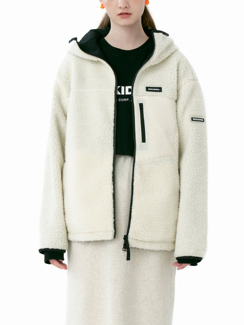 ネイキドニス(NEIKIDNIS) REVERSIBLE POLAR FLEECE JACKET / IVORY