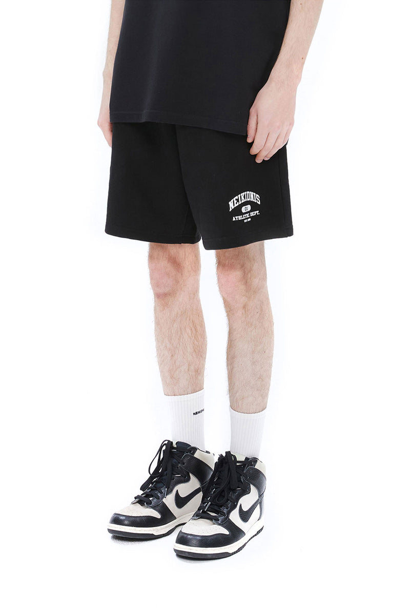 ネイキドニス(NEIKIDNIS) BASIC LOGO SWEAT SHORTS / BLACK