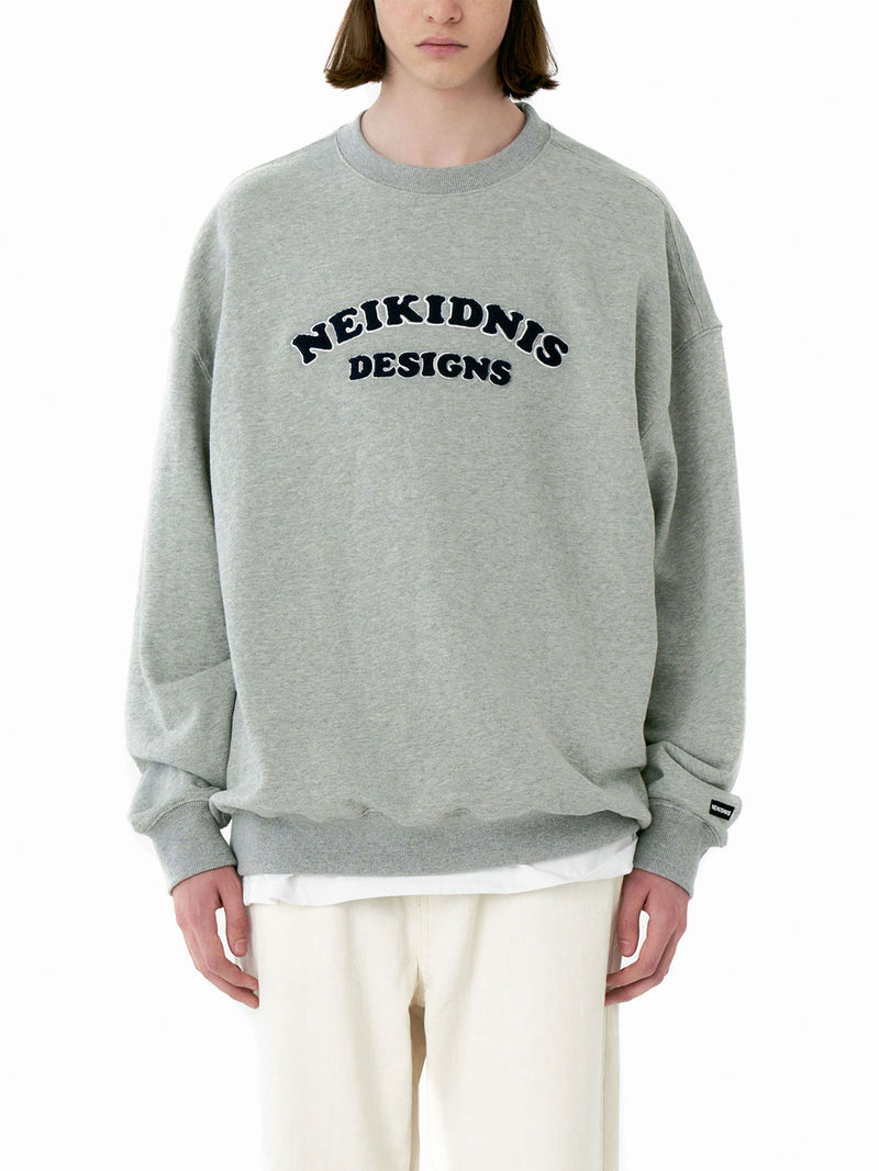 ネイキドニス(NEIKIDNIS) COOPER ARCH LOGO SWEAT SHIRTS / MELANGE
