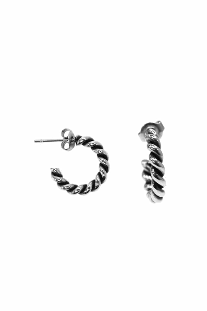 BLACKPURPLE (ブラックパープル) vintage rope earring_silver