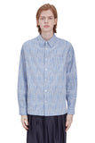 レイブレス(LABELESS) LIGHT BLUE SCRAPED SHIRT