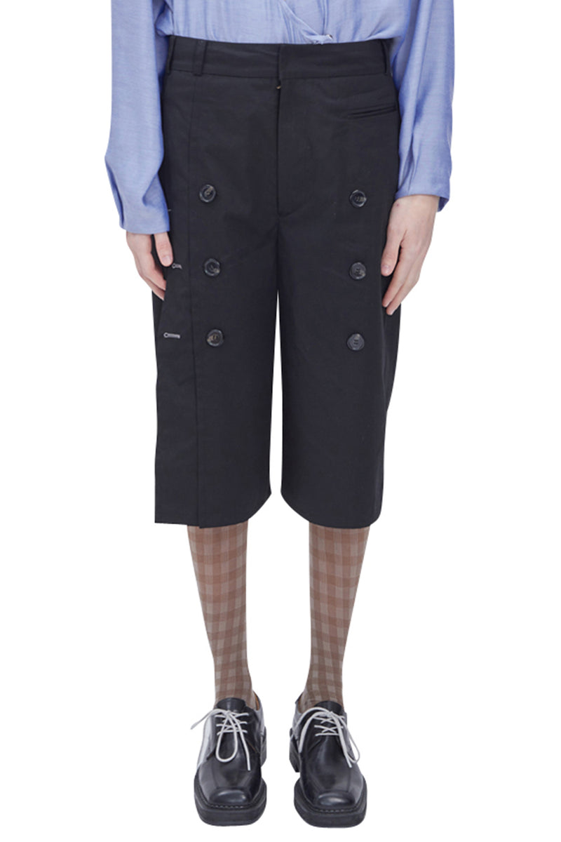 レイブレス(LABELESS) BLACK TRENCH ANKLE PANTS