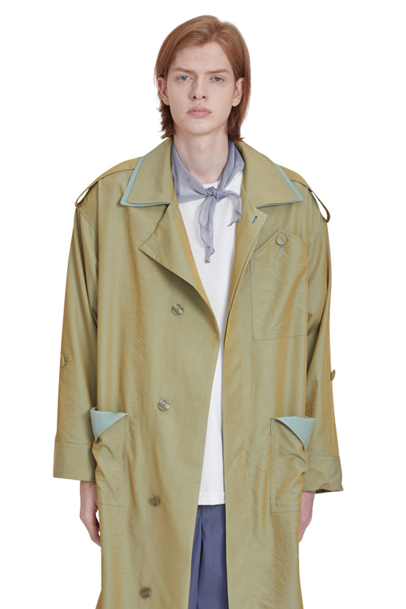 レイブレス(LABELESS) GREEN UPSIDE DOWN LONG COAT