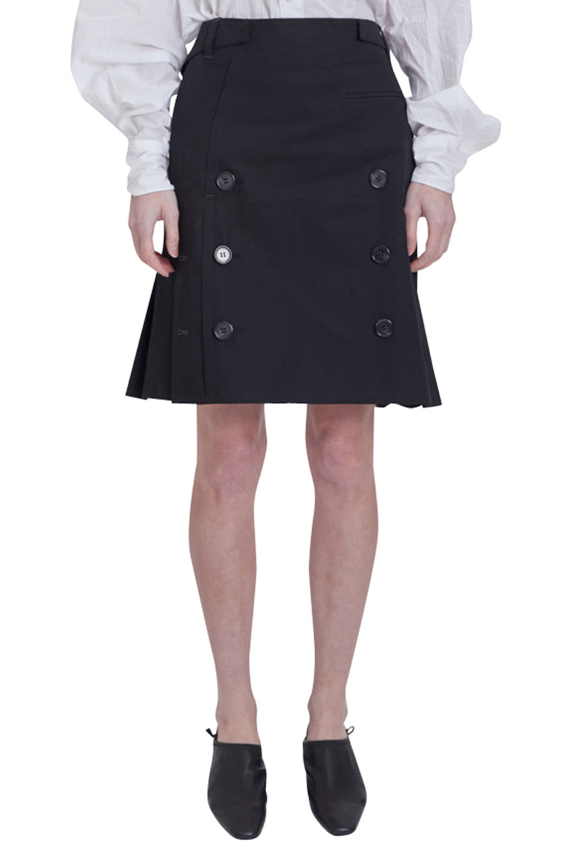 レイブレス(LABELESS) BLACK DOUBLE PAGE SKIRT